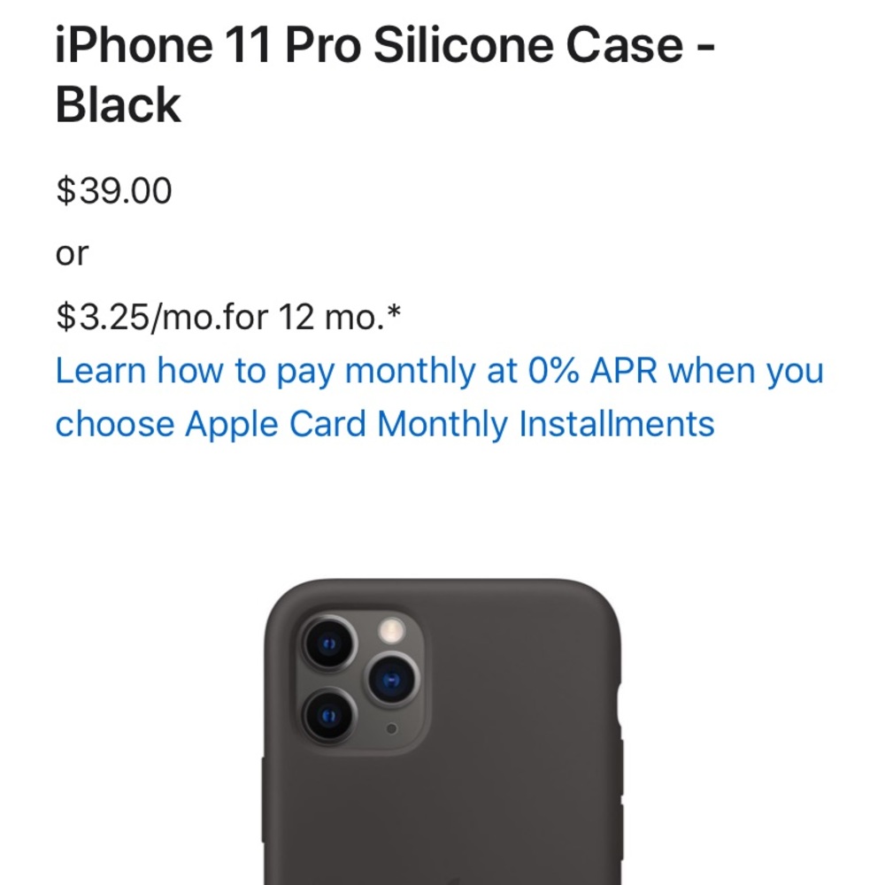 Apple I Phone 11 Silicone case Black - Picture 4 of 4